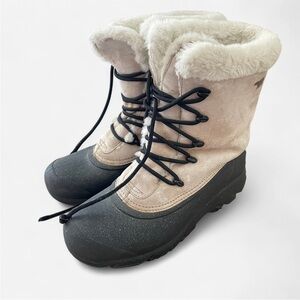 Sorel Snow Bird Suede Shearling Lined Winter Lace Up Boots in Women’s US 10